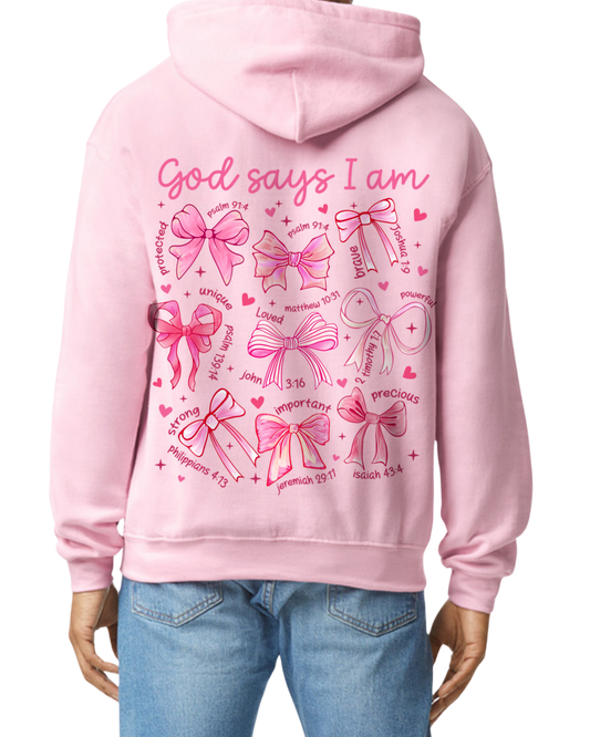 “God Says I Am” hoodie